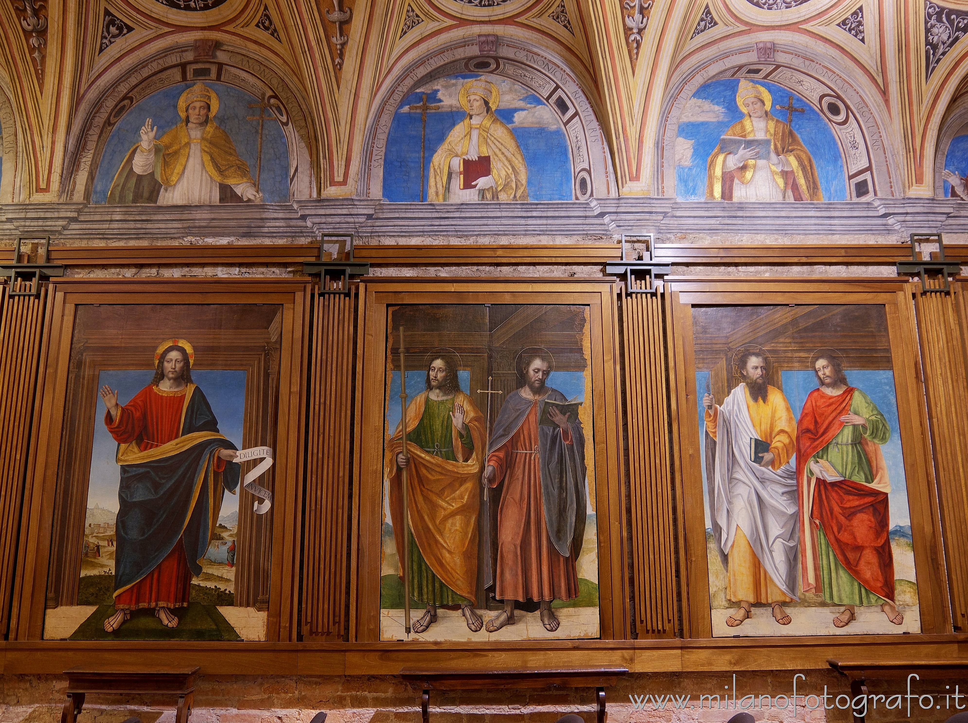 Milano - Affreschi del Bergognone nella sala capitolare della Chiesa di Santa Maria della Passione